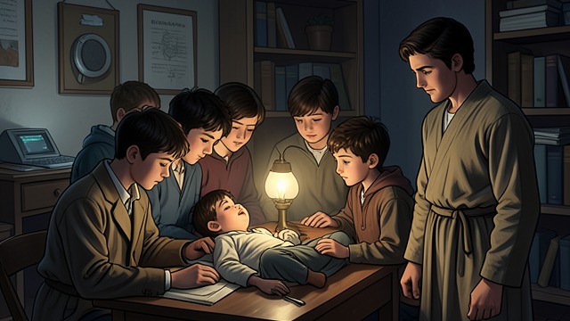 孩子们的承诺,《卡拉马佐夫兄弟》中的场景。记忆如何成为庇护 告别 葬礼上,男孩们聚集在伊柳沙身边,听阿廖沙请他们记住这个男孩,以及他们彼此相待的善意。这个承诺,是对一个未能挽救的生命的纪念。 道德的传承 阿廖沙认为,美好的记忆或许能使人免于日后作恶。男孩们之间的情谊,成为对伊凡质问的一种微小回应:关怀无法抹去苦难,却能影响人们接下来如何行事。