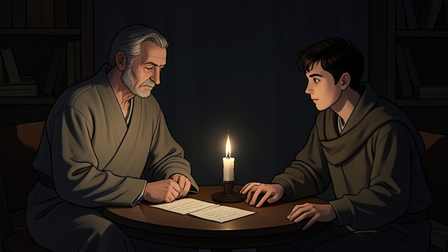 Listening to Dmitri from "The Brothers Karamazov". Compassion without approval A confidant’s role Alyosha listens as Dmitri confesses his desires, debts, and fear of killing their father.