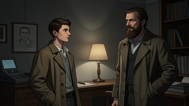 An Uncertain Approach from "The Brothers Karamazov". Brothers held apart A silent expectation Alyosha watches Ivan with curiosity and hopes to become close to him.