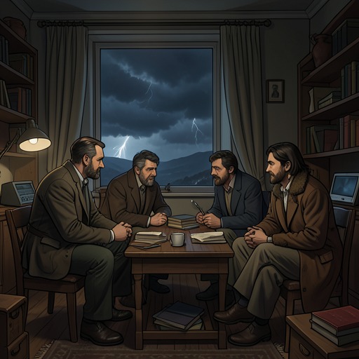 The Karamazov Family’s Gathering Storm from "The Brothers Karamazov". This flow traces how neglect, inheritance, resentment, and desire bring the divided Karamazov family together on the edge of catastrophe.