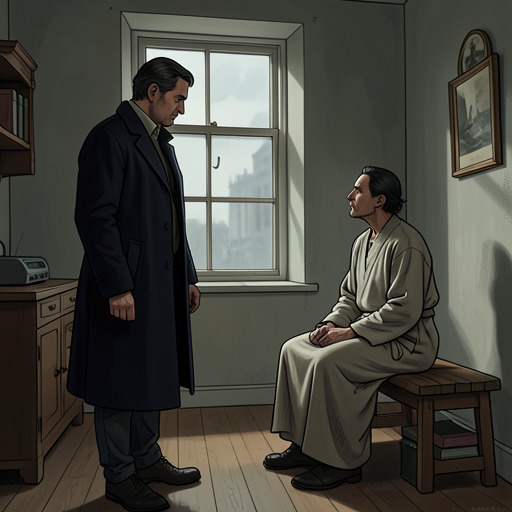 Zossima’s Murdered Visitor from "The Brothers Karamazov". This flow traces Mihail’s hidden crime, his long resistance to confession, and the spiritual decision that transforms Zossima’s understanding of responsibility.