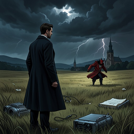 The Devil’s Test of Faust from "Faust". The wager between the divine order and Mephistopheles frames Faust’s striving as a contest over whether error can extinguish his capacity for moral direction.
