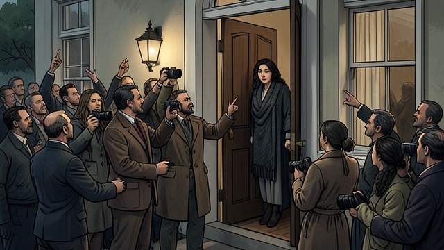 Reporters Besiege Styles from "The Mysterious Affair at Styles". A Household on Display Press Attention Newspapers publish sensational headlines and details about the household.