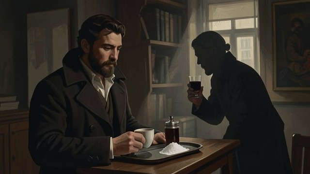 可可引发的误判,《斯泰尔斯庄园奇案》中的场景。过早下结论 黑斯廷斯看到了答案 听说可可托盘上有盐后,黑斯廷斯便认定饮料中含有士的宁,并以此解释症状为何延迟出现。这个解释令人信服,因为它把两个显而易见的线索联系了起来。 波洛拒绝轻信 波洛拒绝不经分析就接受这一理论。可可确实是一个合理的调查方向,但看似合理不能替代检验,后来的结果也证明黑斯廷斯错了。