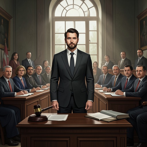 John’s Trial from "The Mysterious Affair at Styles". John shifts from family member to accused murderer as circumstantial evidence accumulates, but the prosecution’s case ultimately rests on a planted frame.