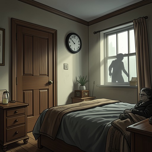 The Locked-Room Pressure from "The Mysterious Affair at Styles". The sealed bedroom appears to limit access, but the doors, timing, and overlooked route steadily undermine the household’s first assumptions.