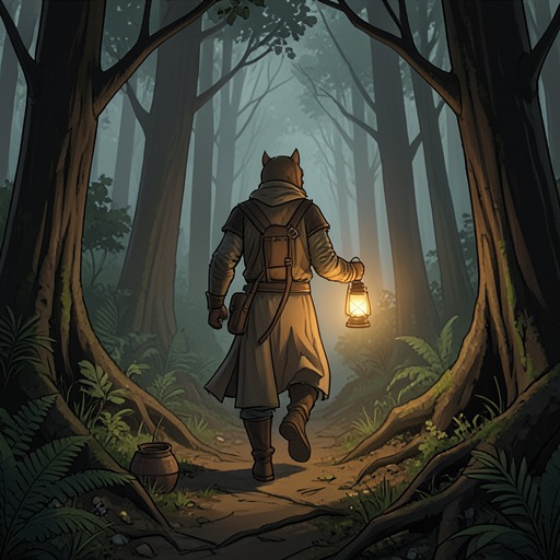 A Messenger’s Journey from "Rumplestiltskin". This flow follows the unnamed messenger whose journey through the Forest provides the crucial evidence in the queen’s search.