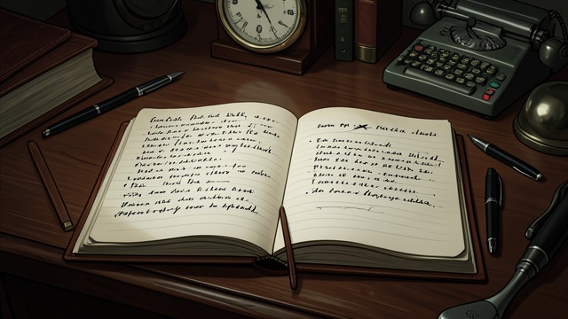 The Marked Page from "Simple Passion". The Marked Page Before the Visit The narrator records the date and the expectation that A will come.