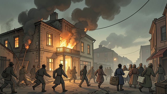 Temple and Jail from "Stranger in a Strange Land". Institutions Collapse Arrest and arson Smith and several members are detained, while the Church’s temple is bombed and burns.