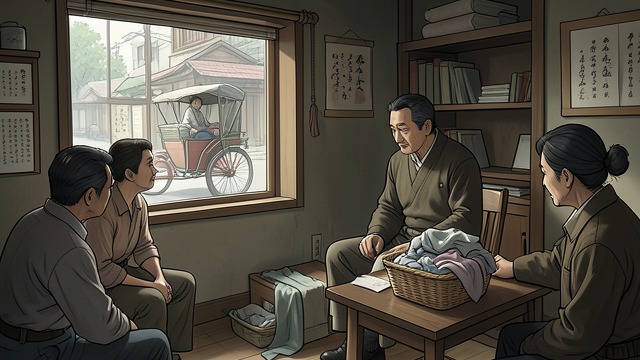 Separation at the Door from "Memoirs of a Geisha". Separation at the Door A divided destination After the long journey, Mr. Bekku takes Chiyo into an okiya while Satsu is ordered to remain in the rickshaw.