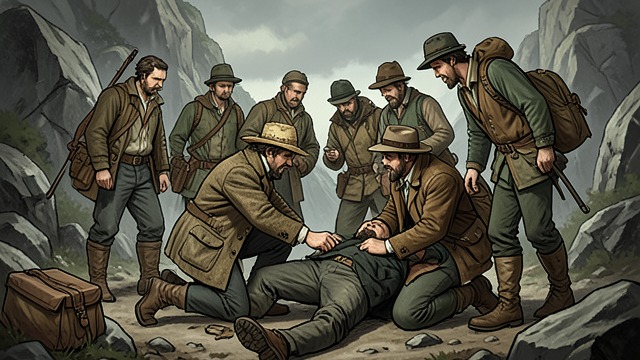 Rescue Without Complaint from "A Journey to the Centre of the Earth". Rescue Without Complaint Skills that preserve life Hans finds water by listening to the granite and later helps search for Henry when he disappears in the…