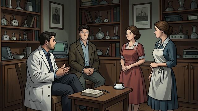 The Household Before Departure from "A Journey to the Centre of the Earth". The Household Before Departure A small domestic world The Hamburg household consists of Professor Hardwigg, Henry, Gretchen, and the old cook Martha.