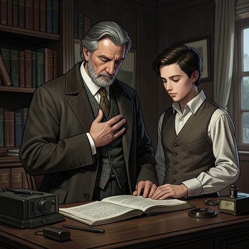 侄子与教授，《地心游记》中的场景。这条故事线讲述 Henry 与 Professor Hardwigg 之间不断变化的纽带，感情、权威、危险与共同求生如何重塑他们的关系。