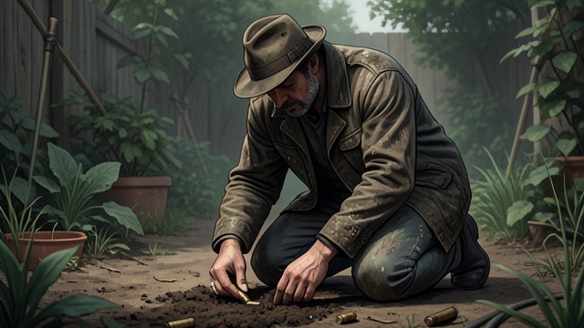 A Sniper in the Orchard from "Grey Bees". A Sniper in the Orchard A position uncovered Footprints and spent cartridges reveal a sniper’s nest in an abandoned garden.