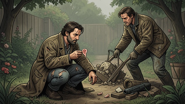 The Mine Blast from "Grey Bees". The Mine Blast Violence reaches the garden Vovka, also known as Vladlen, is killed when a mine explodes beneath his sniper position.