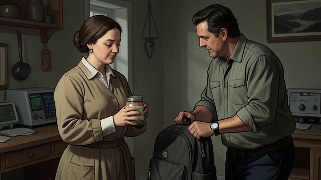 The Backpack Returned from "Grey Bees". The Backpack Returned A second act of giving After delivering the sweets, Sergeyich receives food from the children’s mother, including a jar of lard.