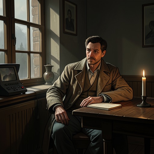 A Candle Against Darkness from "Grey Bees". Electricity’s absence makes light a recurring measure of safety, hospitality, and the small continuities people preserve.