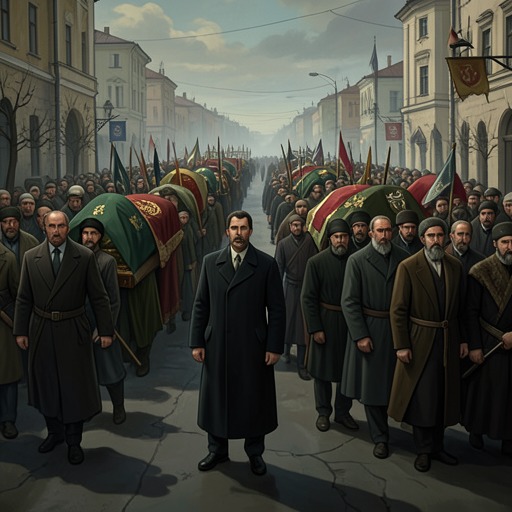 A Stranger’s Place at the Funeral from "Grey Bees". Sergeyich’s participation in two different mourning rituals tests whether sympathy can create belonging without erasing cultural difference.