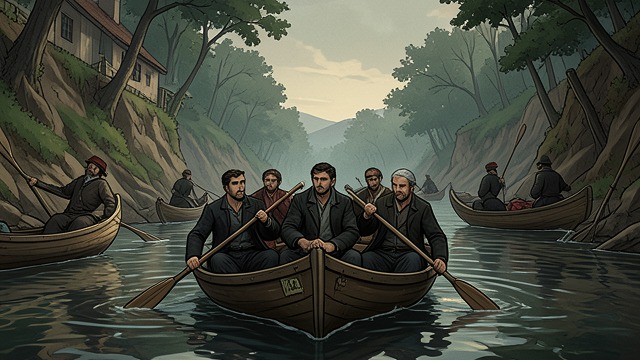 The Canoe Chase from "The Last of the Mohicans". Skill Under Fire Reading the pursuit The travelers detect smoke on an island and meet enemy canoes as they enter the narrows.