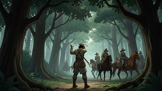 Music on the Trail from "The Last of the Mohicans". A Song Against Silence Public Psalmody David begins singing as the party rides through the woods.