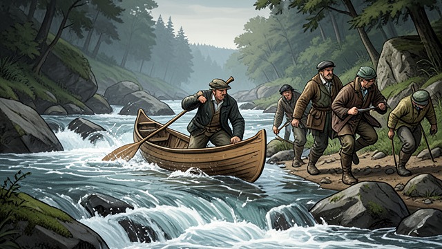 The River Approach from "The Last of the Mohicans". A Difficult Route Terrain as Cover The party moves through the river to hide its trail from the Hurons.