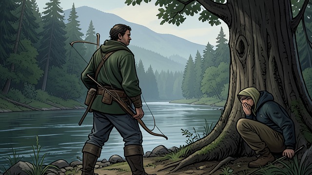 Watching the Island from "The Last of the Mohicans". Watching the Island A hidden position Hawkeye and the Mohicans remain concealed near the river rather than seeking immediate help from Fort Edward.
