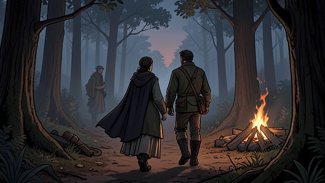 The Delaware Refuge from "The Last of the Mohicans". A Narrow Escape Parting in the forest Hawkeye guides Duncan and Alice toward the Delaware camp, but refuses to abandon Uncas.