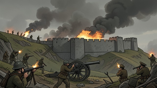 The Artillery Siege from "The Last of the Mohicans". The Artillery Siege A changing scale Montcalm’s artillery continues to batter the fort, while the British defenders try to maintain their position.
