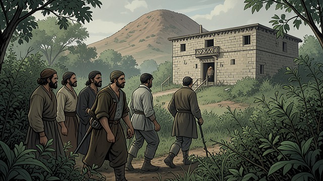 The Huron Search from "The Last of the Mohicans". The Huron Search Near discovery A Huron party enters the surrounding brush and approaches the blockhouse.