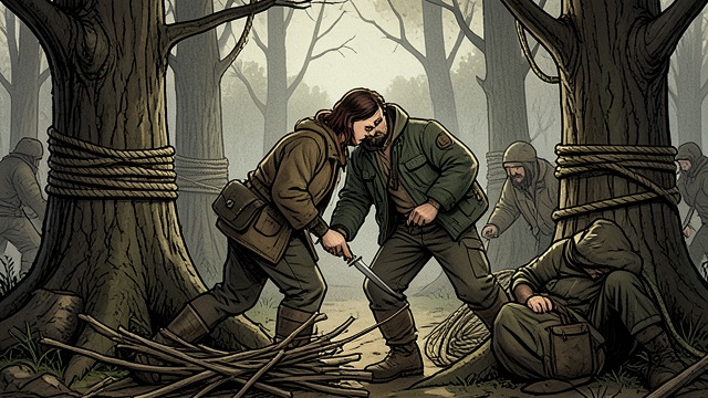 Torture Prepared from "The Last of the Mohicans". Torture Prepared Threats made physical The Hurons bind the prisoners to trees and gather materials for torture.