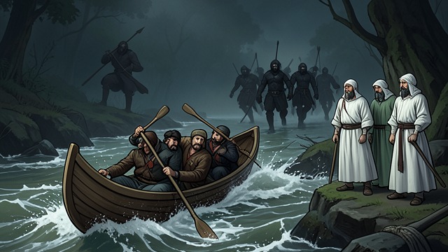 Capture Imminent from "The Last of the Mohicans". The Pursuit's Advantage Escape Disabled A Huron sends the canoe into the current, removing the defenders' simplest route away.