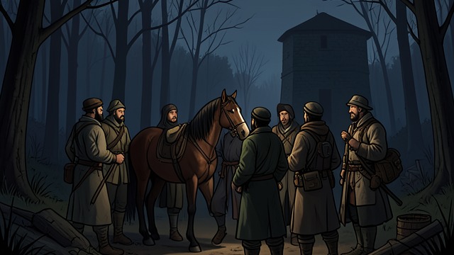 The Silent Departure from "The Last of the Mohicans". The Silent Departure Leaving the refuge Once Chingachgook confirms the pursuers are gone, the group gathers the horses and slips away.