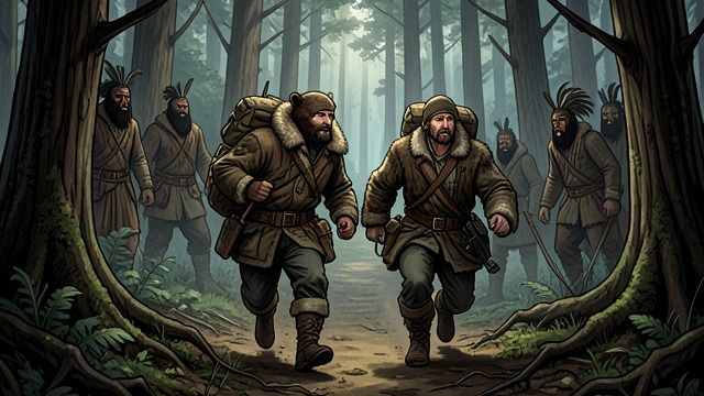 A Shared Escape from "The Last of the Mohicans". Neither Leaves Alone A chance to flee Hawkeye proposes that Uncas use his speed to escape while the scout delays the Hurons.
