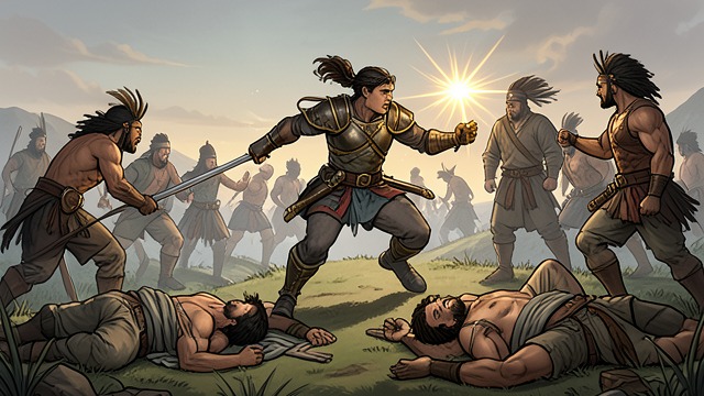 The Hilltop Charge from "The Last of the Mohicans". The Hilltop Charge A direct intervention Uncas rushes into the Huron band as the captives face torture.