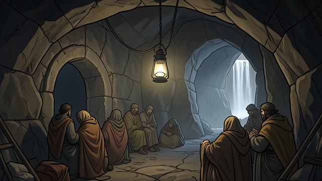 The Hidden Caverns from "The Last of the Mohicans". Shelter with Limits Concealed Entrances The caves have multiple outlets, giving the defenders more than one way to monitor danger.
