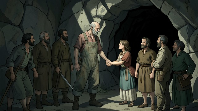 The Healer’s Last Ruse from "The Last of the Mohicans". A Convincing Lie A dangerous audience Duncan faces the sick woman’s relatives, including her father and husband, while carrying Alice.