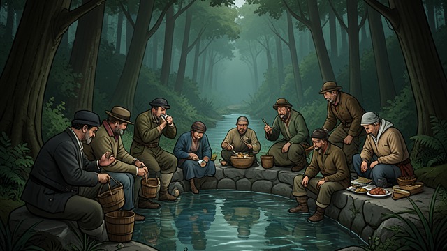 The Silent Spring from "The Last of the Mohicans". The Silent Spring A place of rest Hawkeye leads the party to a secluded spring and arranges food and water after the battle.