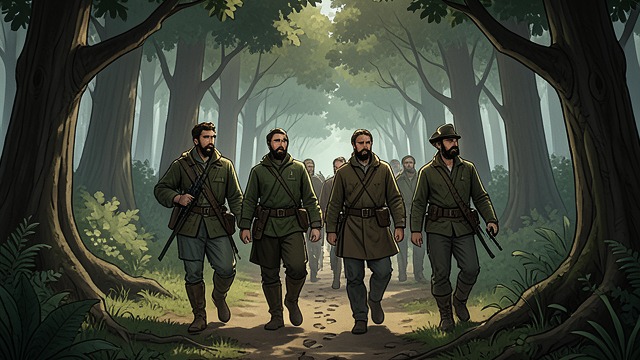 A Shared March from "The Last of the Mohicans". A Shared March Cooperation resumes The argument ends, and the group prepares to travel together toward the fort.