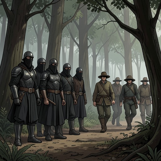 The Mohican and Huron Rivalry from "The Last of the Mohicans". This flow traces the immediate rivalry between the Mohicans and the Hurons as inherited conflict becomes a contest over the travelers' safety.