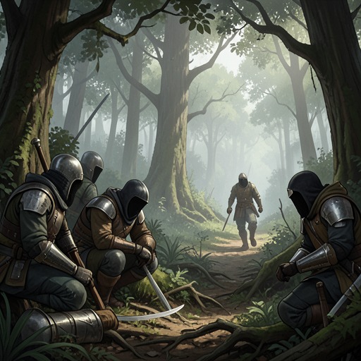 The Final Combat with Magua from "The Last of the Mohicans". This thread follows the changing tactical balance from a concealed approach to a village assault and the personal fight on the mountain.