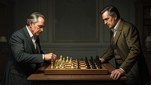 The Chessboard Threat from "Dead Souls". The Chessboard Threat A Rigged Game Nozdrev proposes chess for the souls and appears to move pieces unfairly.
