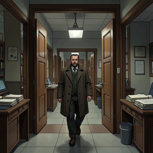 The Failed Administrative Maze from "Dead Souls". This flow contrasts the practical purpose of Chichikov’s request with Koshkarev’s proliferating offices and procedures.