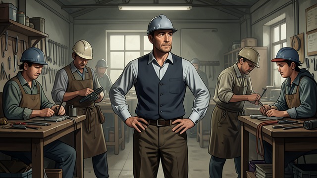 Assigning the Troops from "The Book of Five Rings". Matching Work to Ability Different Capacities The foreman assigns tasks according to each worker’s skill and limitations.