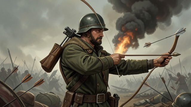 The Bow and the Gun from "The Book of Five Rings". Ranged Strengths Different Advantages The Bow is praised for tactical usefulness at the beginning of a battle and for the visible flight of its arrows.