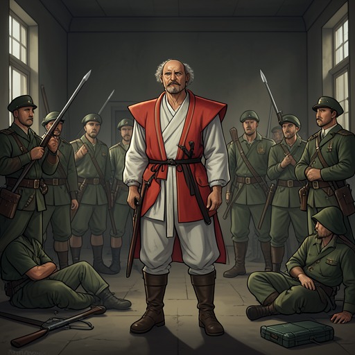The Commander and the Troops from "The Book of Five Rings". This thread traces mutual dependence between leaders and subordinates, from knowing individual abilities to directing collective action.