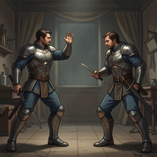 The Enemy’s Mind Under Pressure from "The Book of Five Rings". This thread traces the contest over attention and expectation as each fighter tries to unsettle, redirect, or understand the other.