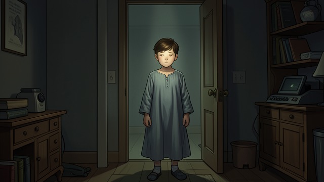 The Locked-In Boy from "Miss Peregrine's Home of Peculiar Children". The Locked-In Boy Fear takes over Jacob suffers nightmares and avoids leaving home, convinced the creature will return.