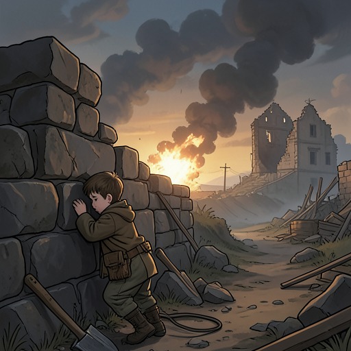 The Island’s Wartime Past from "Miss Peregrine's Home of Peculiar Children". The 1940 air raid links Abraham’s childhood refuge to the destruction Jacob first found in the present-day ruins.