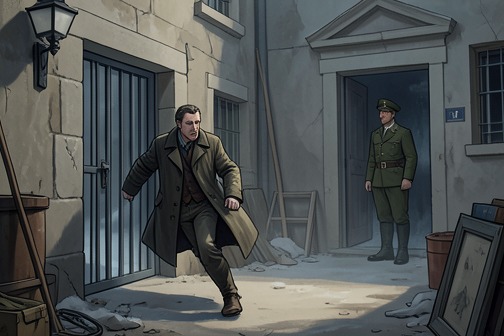 薛维克逃离大学并加入地下反抗者 from "The Dispossessed". Shevek’s escape from the University and entry into the Urras underground opposition turn his private refusal of state control into public political action.