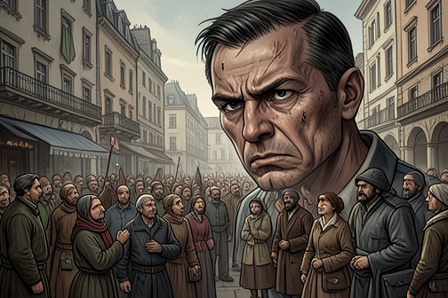 本比利革命 from "The Dispossessed". The Benbili Revolution begins as news from a poor, distant country and becomes a measure of the gap between political language and political action.